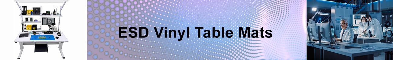 ESD Vinyl Table Mats from ACL Staticide, SCS, and Transforming Technologies