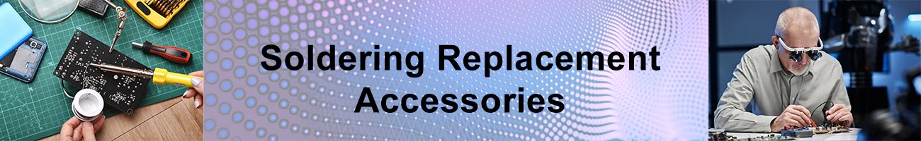 Soldering Replacement Accessories like tip cleaners, sponges, Soldering Iron Stands and more from manufacturers like JBC Tools, Hakko, Metcal.