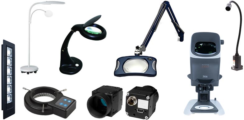 Binocular Microscopes, Task Lights, Illuminated Magnifiers, Visual Inspection Systems and Trinocular Microscopes